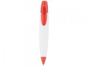 Ручка шариковая Флагман, белый/красный