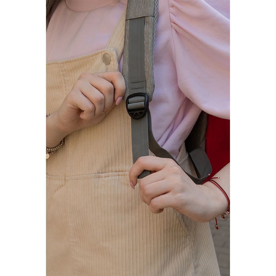 Рюкзак "Beam mini", серый/т.синий, 38х26х8 см, ткань верха: 100% полиамид, под-ка: 100% полиэстер
