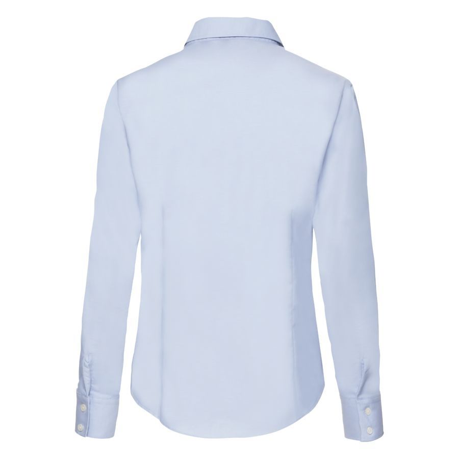 Рубашка "Lady-Fit Long Sleeve Oxford Shirt", светло-голубой_L, 70% х/б, 30% п/э, 135 г/м2