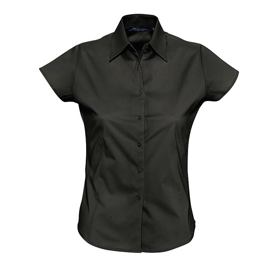 Рубашка женская "Excess", черный_XL, 97% х/б, 3% п/э, 140г/м2