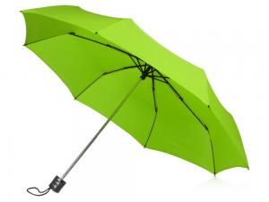 Зонт складной Columbus, механический, 3 сложения, с чехлом, зеленое яблоко (Р) (уцененный)