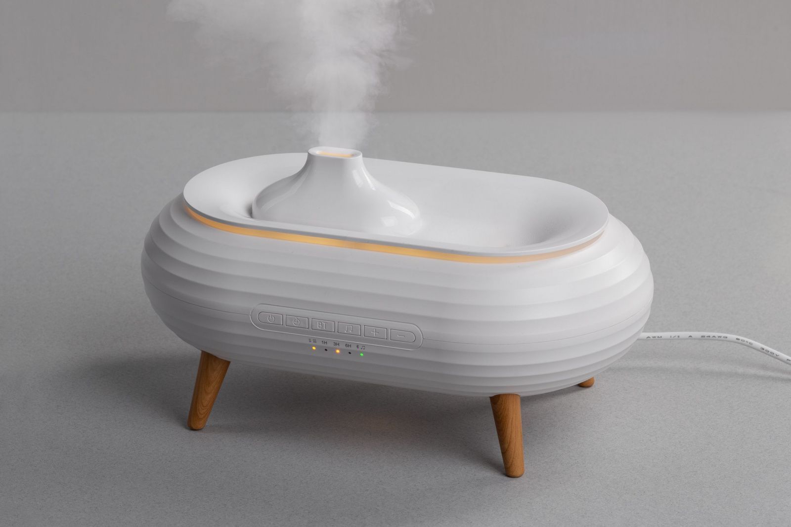 Увлажнитель воздуха "Smart Air" с bluetooth-колонкой, мелодиями и релаксирующими шумами, с подсветкой и ароматизатором, цвет белый