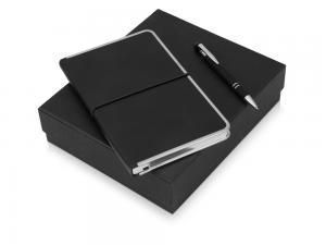 Подарочный набор Silver Sway с ручкой и блокнотом А5, черный