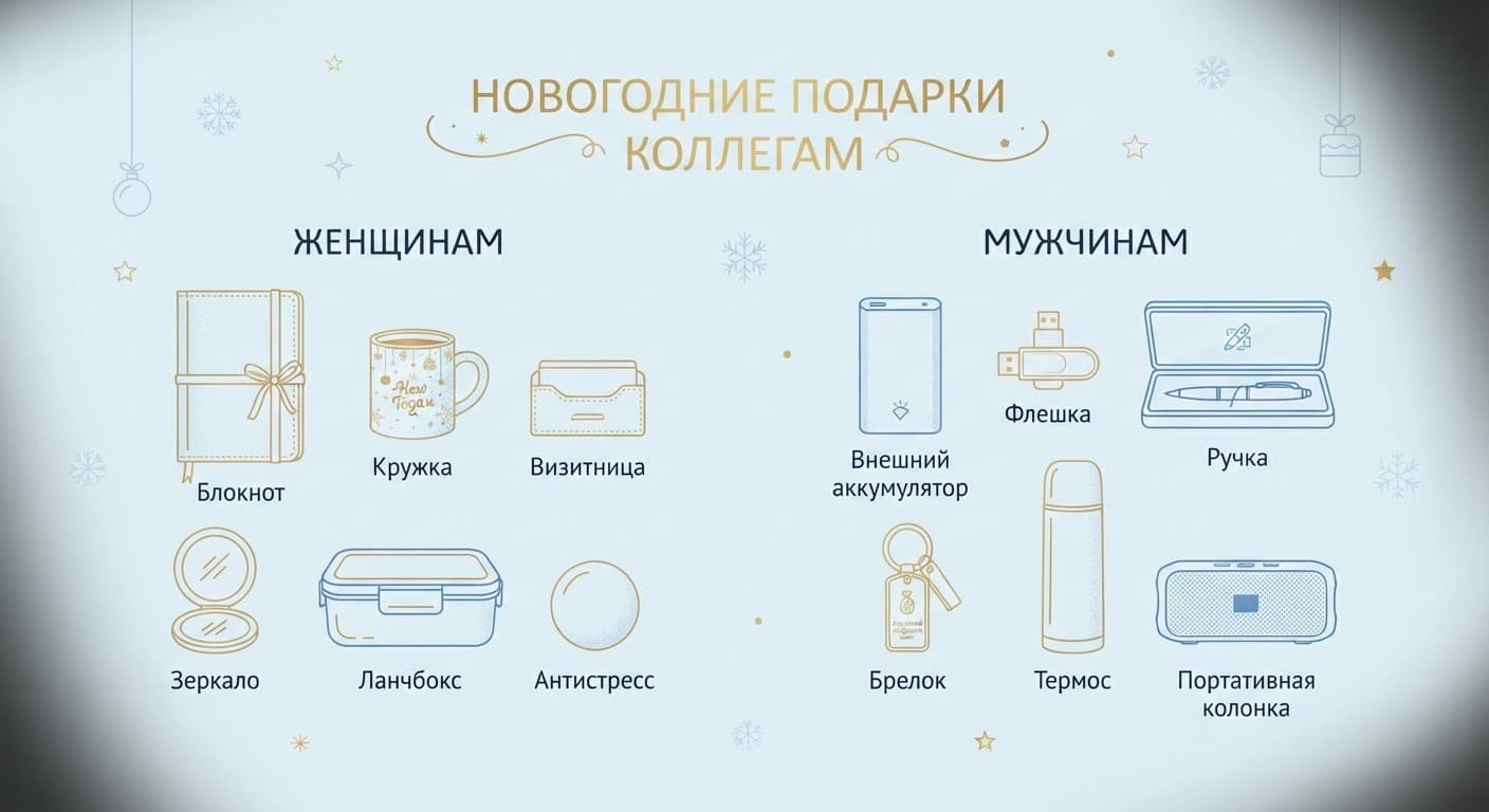 Идеи подарков на Новый год коллегам: что можно подарить 