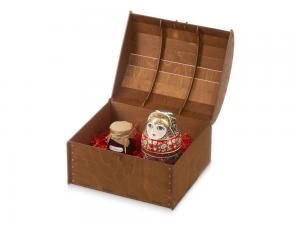Подарочный набор Матрешка: штоф 0,5л, варенье из сосновых шишек (овальная банка), 325г