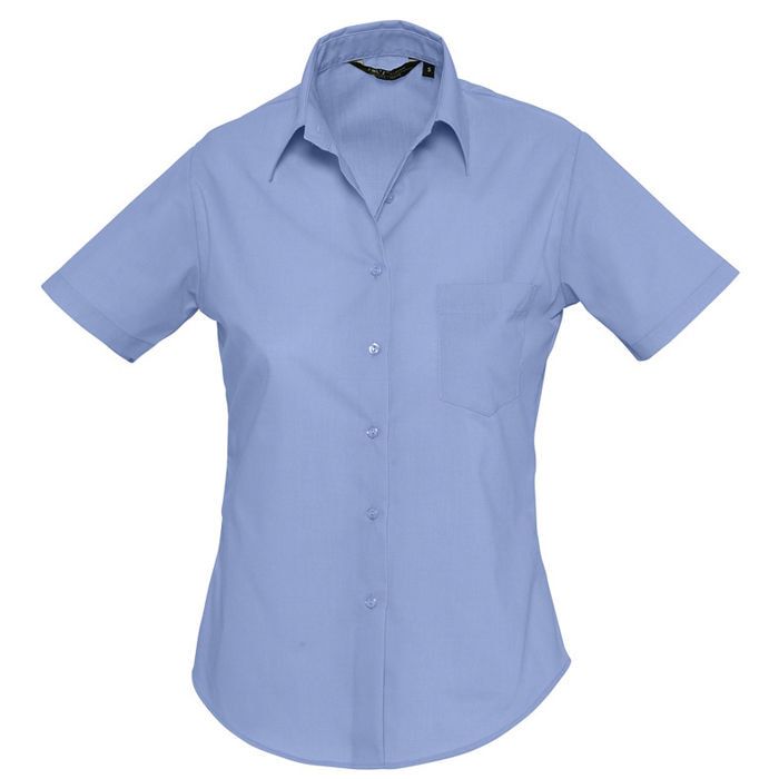 Рубашка "Escape", васильковый_L, 65% полиэстер, 35% хлопок, 105г/м2