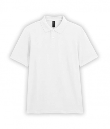 Футболка поло SOFTSTYLE ADULT DOUBLE PIQUE, БЕЛЫЙ S
