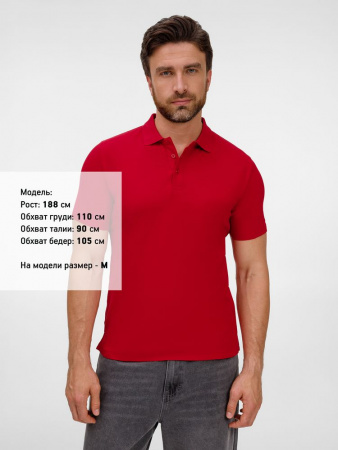 Рубашка поло унисекс Tervise, красная, размер 3XL