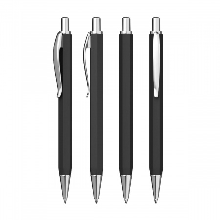 Ручка шариковая "Stanley", покрытие soft touch, цвет черный