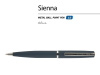 Ручка металлическая шариковая Sienna, софт-тач, 1.0 мм, синяя