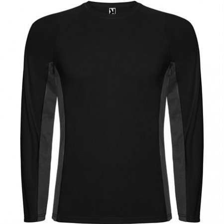 Спортивная футболка SHANGHAI L/S мужская, ЧЕРНЫЙ/ТЕМНЫЙ ГРАФИТ M