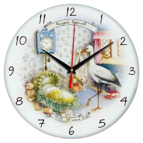 Часы стеклянные на заказ Time Wheel