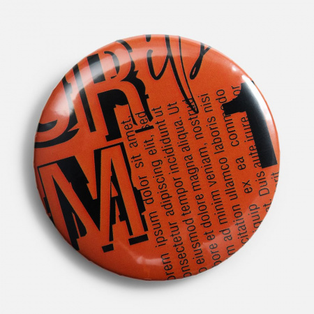 Значок закатной Pinback Print, XL