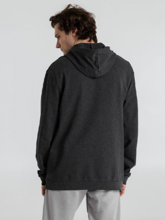 Толстовка с капюшоном унисекс Hoodie, серый меланж (антрацит), размер XL