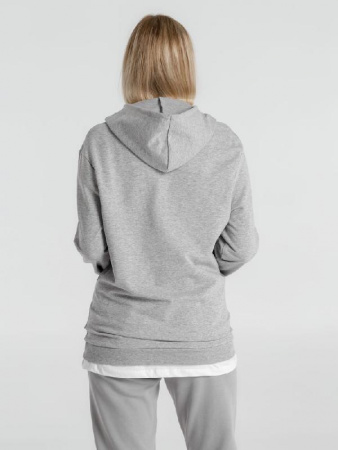 Толстовка с капюшоном унисекс Hoodie, серый меланж, размер M