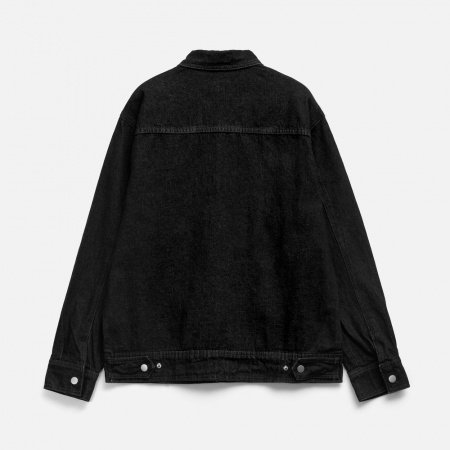 Куртка джинсовая O2, черная, размер 3XL/4XL