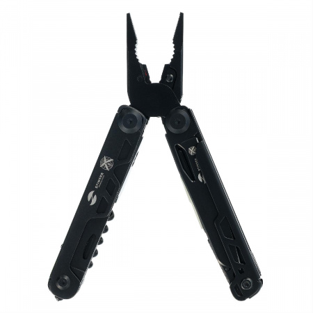 Мультитул Stinger, 113 х 19 мм, 19 функций, сталь, черный, в картонной коробке, в комплекте нейлоновый чехол