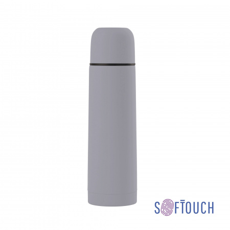 Термос "Крит" 500 мл, покрытие soft touch, цвет серый