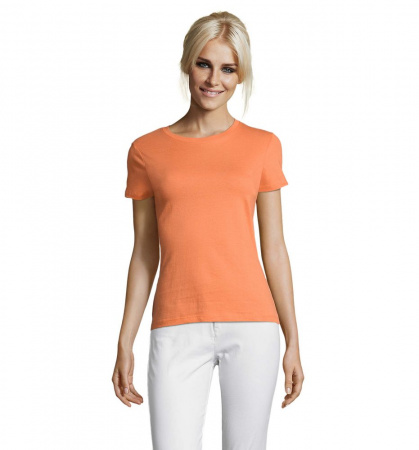 Футболка женская Regent Women оранжевая (абрикосовая), размер XXL