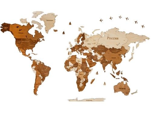 Интерьерная карта мира World с логотипом в PrimeSV
