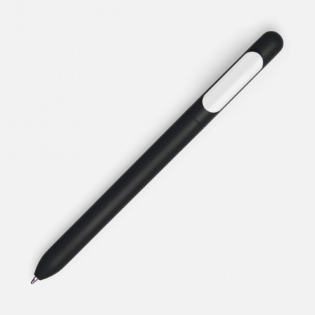 Ручка шариковая Swiper Soft Touch, черная с белым