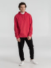 Толстовка с капюшоном унисекс Hoodie, красный меланж, размер L