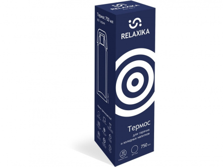 Термос Relaxika 101 (0,75 литра), темно-синий (без лого)