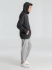 Толстовка с капюшоном унисекс Hoodie, серый меланж (антрацит), размер XL