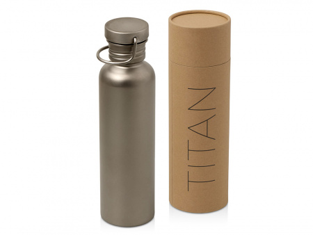 Бутылка для воды из титана Titan, 750ml, темно-серый