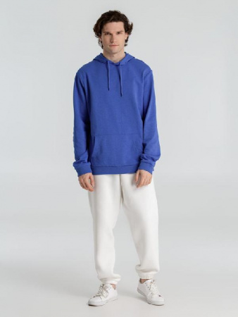 Толстовка с капюшоном унисекс Hoodie, ярко-синий меланж, размер M