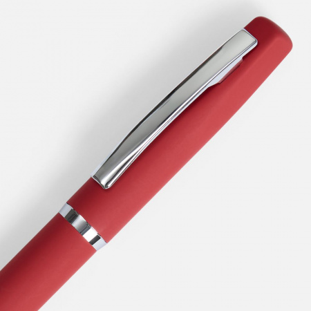 Ручка шариковая Bolt Soft Touch, красная