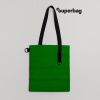 Шоппер Superbag Bubble New, со скрытой магнитной кнопкой (зеленый с черным)