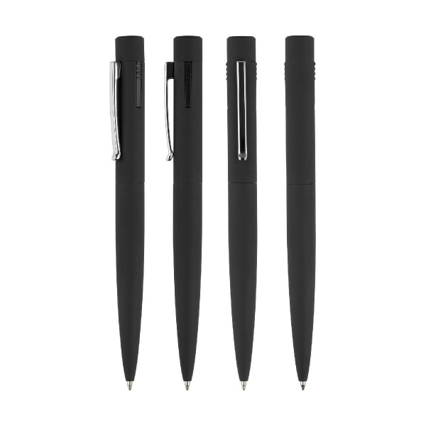 Ручка шариковая "Secret" с флеш-картой OTG 32Gb (USB2.0/Type-C), покрытие soft touch, цвет черный
