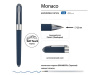 Ручка пластиковая шариковая Monaco, 0,5мм, синие чернила, темно-синий navy/серебристый