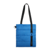 Шоппер Superbag Bubble, стёганый, без застёжки (голубой с черным)