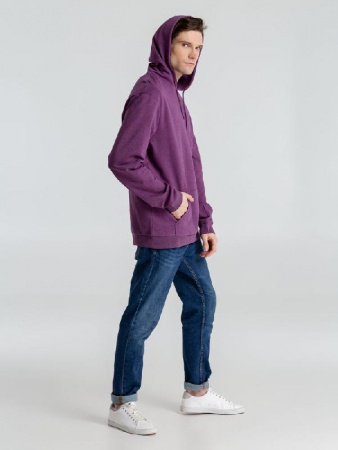 Толстовка с капюшоном унисекс Hoodie, фиолетовый меланж, размер XXL