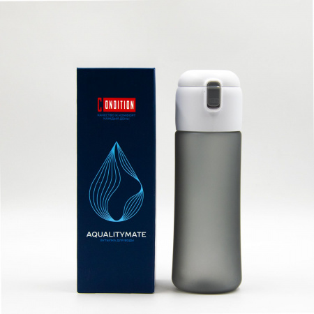 Бутылка для воды AqualityMate (серый)