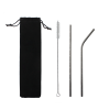 Набор многоразовых трубочек Оnlycofer black (стальной)