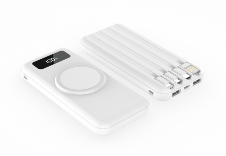 Внешний аккумулятор Authority с беспроводной зарядкой (5W), 10000 mAh, белый