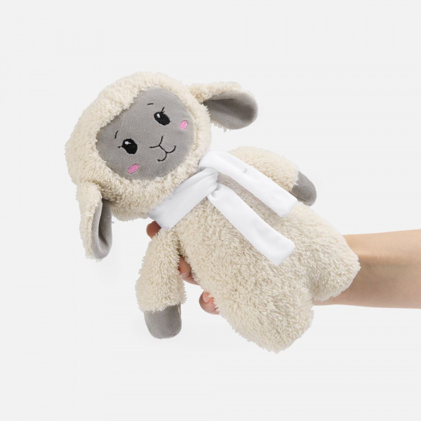 Мягкая игрушка Beastie Toys, овечка с белым шарфом, ver.2