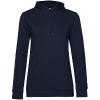Толстовка с капюшоном женская Hoodie, темно-синяя, размер M