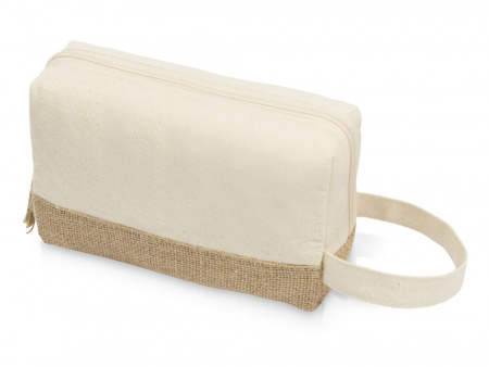 Косметичка Jute с ручкой из хлопка и джута, натуральный