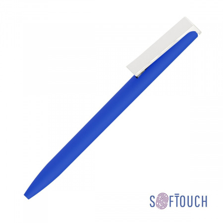 Ручка шариковая "Clive", покрытие soft touch, цвет синий с белым