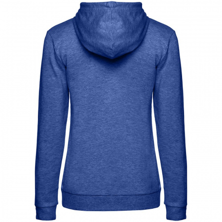Толстовка с капюшоном женская Hoodie, ярко-синий меланж, размер M