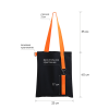 Шоппер Superbag black с ремувкой 4sb (чёрный с оранжевым)