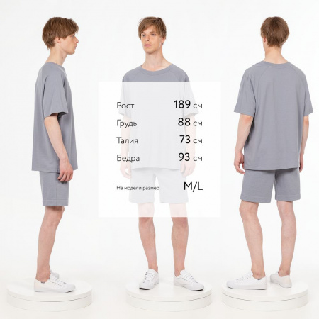 Футболка унисекс T2, серая, размер XL/XXL