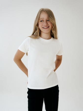 Футболка детская T-Bolka Kids, белая (теплый оттенок), 14 лет