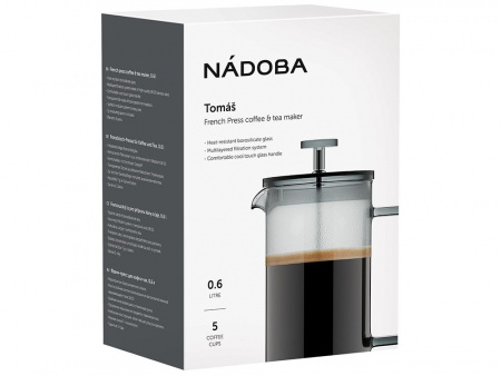 Френч-пресс 0,6 л, NADOBA, серия TOMAŠ
