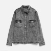 Куртка джинсовая O3, серая, размер 3XL/4XL