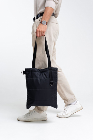 Шоппер Superbag Bubble New, со скрытой магнитной кнопкой (черный)